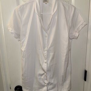 Women's White Button-Up Top